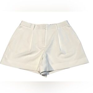 Nine West High Rise Pleated Front White Shorts New W Tags Women’s Size 16 Lined